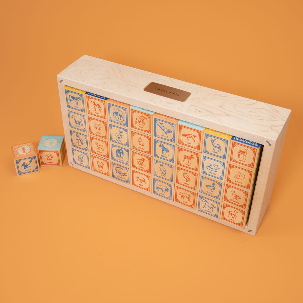 Uncle Goose Legacy ABC Blocks with Maple Box