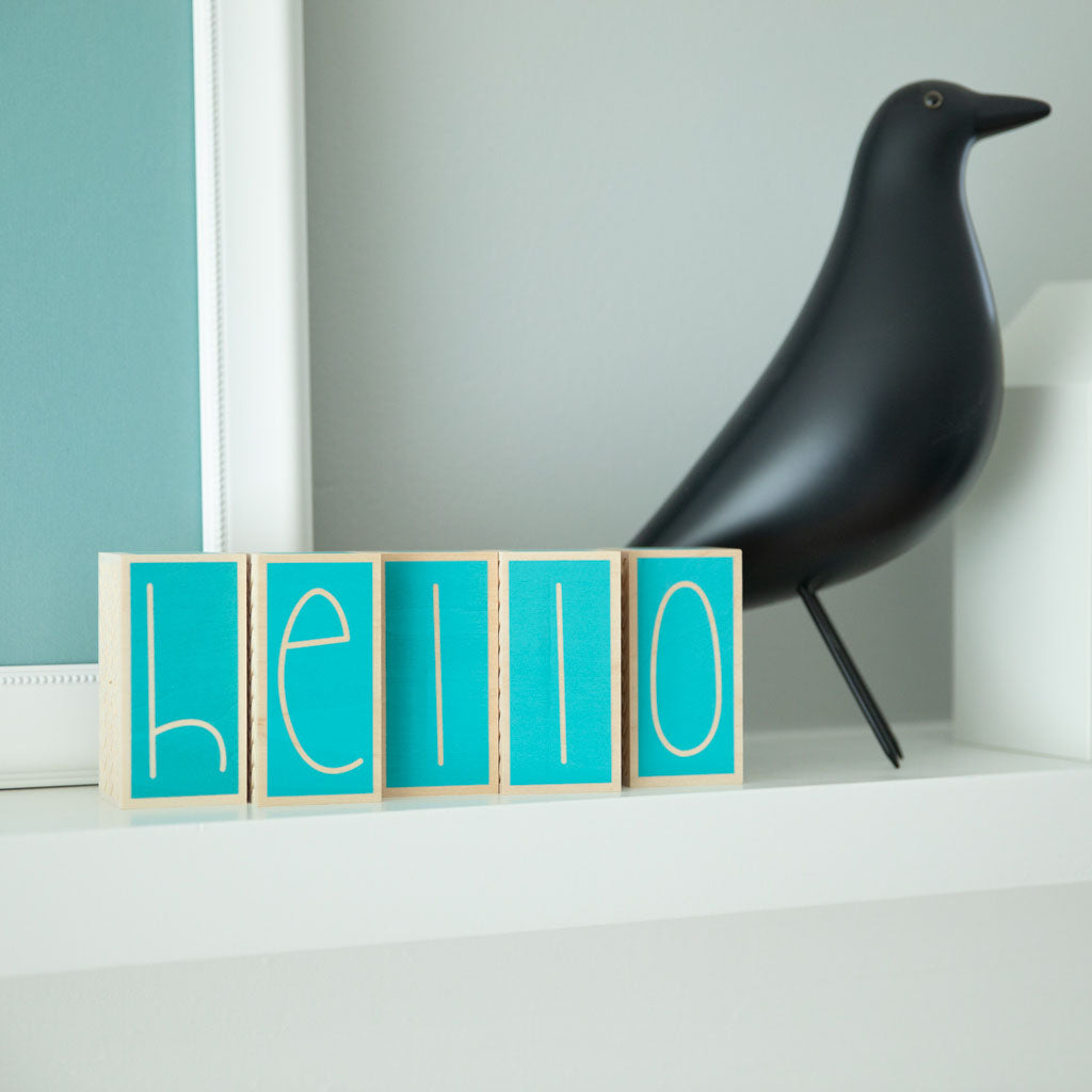 Uncle Goose Specialty Letter Blocks - Ocean